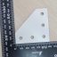 White L-90 degree joint plate 5-Hole สำหรับ Series 20 Alu Profile