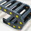 25 X 103 mm Cable Drag Chain R55mm ยาว 1M และ End Connectors (Bridge opening)