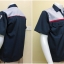 เสื้อช๊อปแขนสั้นแบบกรมอกเทากุ้นแดง (รหัส A29)