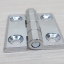 บานพับ Hinge 50x50 mm Zinc alloy ระยะรู 30x30 mm, รูยึด 6.5 mm (สีเงิน)