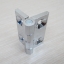 บานพับ Hinge 60x60 mm Zinc alloy หนา 6 mm ระยะรู 35x35 mm, รูยึด 6.5 mm (สีเงิน)