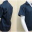 เสื้อวิศวะแขนสั้นแบบสามกระเป๋าจีบสีกรมล้วน (รหัส A8)