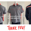 รหัส A11.10 : เสื้อช่างแขนสั้นผ้าคอมทวิวสีเทาข้างส้ม