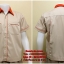 เสื้อช็อปแขนสั้นแบบครีมกุ้นส้ม (รหัส A24)