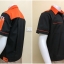 เสื้อช็อปแขนสั้นแบบดำบ่าส้ม (รหัส A41)