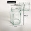 ขวดแก้ว หกเหลี่ยม 180ml ฝาเกลียวล็อคสีฟ้า
