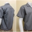 เสื้อช็อปแขนสั้นแบบกระเป๋าเดียวเอวจั้มสีเทาล้วน (รหัส A43)