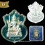 เหรียญพระพรหม (เนื้อเงินลงยาราชาวดีสีน้ำเงิน) รุ่นพรหมบวร ปี53 วัดบวรนิเวศวิหาร กรุงเทพฯ (มีโค้ด หมายเลข 17)