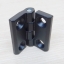 บานพับ Hinge 40x40 mm Zinc alloy ระยะรู 25x25 mm, รูยึด 5.5 mm (สีดำ)