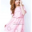 [ หมดค่ะ ] เดรสเปิดไหล่ฉลุลายลูกไม้ สีชมพู