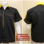 เสื้อช็อปแขนสั้นแบบดำข้างเหลืองกระดุมซ่อนสาบ (รหัส A17)