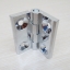 บานพับ Hinge 60x60 mm Zinc alloy หนา 6 mm ระยะรู 35x35 mm, รูยึด 6.5 mm (สีเงิน)