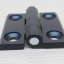 บานพับ Hinge 50x50 mm Zinc alloy ระยะรู 30x30 mm, รูยึด 6.5 mm (สีดำ)