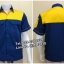 เสื้อช็อปแขนสั้นแบบน้ำเงินอกเหลืองกระดุมซ่อนสาบ (รหัส A4)