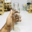 ขวดแก้ว น้ำผลไม้ทรงสูง 300ml ฝาเกลียวล็อคสีฟ้า