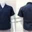 รหัส A95 : เสื้อช็อปแขนสั้นแบบสามกระเป๋าสีกรมท่าล้วน