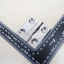 บานพับ Hinge 60x60 mm Zinc alloy หนา 6 mm ระยะรู 35x35 mm, รูยึด 6.5 mm (สีเงิน)