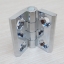 บานพับ Hinge 50x50 mm Zinc alloy ระยะรู 30x30 mm, รูยึด 6.5 mm (สีเงิน)