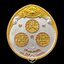 พระนารายณ์ทรงครุฑประทับบนพระราหู คู่มิตรแห่งพระเสาร์ดวงเมืองกรุงเทพมหานคร (พิมพ์กลาง เนื้อโลหะชุบสามกษัตริย์พ่นทราย) ปี48 เจ้าคุณธงชัย วัดไตรมิตร กรุงเทพฯ (มีโค้ด)