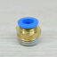 PC10-04: 10mm to 1/2BSP (20.5mm) Pneumatic Fittings Brass Quick Connectors