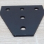 Black T-90 degree joint plate 5-Hole สำหรับ Series 30 Alu Profile