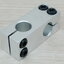 14mm x 14mm Holes Cross Shaft Support Aluminum Alloy