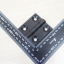 บานพับ Hinge 60x60 mm Zinc alloy หนา 6 mm ระยะรู 35x35 mm, รูยึด 6.5 mm (สีดำ)