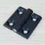 บานพับ Hinge 60x60 mm Zinc alloy หนา 8 mm ระยะรู 35x35 mm, รูยึด 8.2 mm (สีดำ)