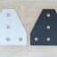 White T-90 degree joint plate 5-Hole สำหรับ Series 30 Alu Profile