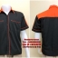 เสื้อช็อปแขนสั้นแบบดำบ่าส้ม (รหัส A41)