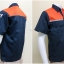 เสื้อช็อปแขนสั้นแบบกรมอกส้มกุ้นเทา (รหัส A23)