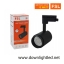 โคมไฟแทรคไลท์ LED 12w หน้ากลมสีดำ (แสงส้ม)