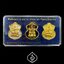 #37 / #188 / #271 เหรียญพระพรหม ชุดของขวัญ 3 เหรียญ (เนื้อทองแดงชุบ 3 กษัตริย์, เนื้อทองทิพย์ชุบแบล็คโรเดียม, เนื้อทองแดงชุบทอง) รุ่นพรหมบวร ปี53 วัดบวรนิเวศวิหาร กรุงเทพฯ (มีโค้ดและหมายเลข 37 / 188 / 271)