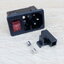 AC-01 Plug Socket 3 Pin Male AC250V พร้อมสวิทช์และฟิวส์ 10A