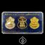 #104 / #114 / #53 เหรียญพระพรหม ชุดของขวัญ 3 เหรียญ (เนื้อทองแดงชุบ 3 กษัตริย์, เนื้อทองทิพย์ชุบแบล็คโรเดียม, เนื้อทองแดงชุบทอง) รุ่นพรหมบวร ปี53 วัดบวรนิเวศวิหาร กรุงเทพฯ (มีโค้ดและหมายเลข 104 / 114 / 53)