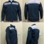 เสื้อช็อปแขนยาวผ้าคอมแบบสีกรมคาดอกเทาคู่ (รหัส A64)
