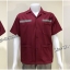 เสื้อช็อปแขนสั้นแบบสามกระเป๋าสีเลือดหมูติดสะท้อนแสง (รหัส A105)
