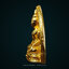 เหรียญหล่อพระนางพญาสดุ้งกลับ (เนื้อกะไหล่ทอง) ปี51 หลวงปู่เจือ วัดกลางบางแก้ว (2 โค้ด หมายเลขมงคล 85)