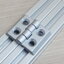 บานพับ Zinc Alloy Hinge for Alu-Profile 2020 ระยะรู 20x14 mm (สีเงิน)