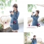 [หมดค่ะ] Denim Dress Lace Trim-Korean romantic Style ชุดเดรสแฟชั่นน่ารัก ๆ ยีนส์แต่งขอบลูกไม้
