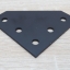 Black L-90 degree joint plate 5-Hole สำหรับ Series 30 Alu Profile