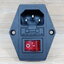 AC-01A Plug Socket 3 Pin Male AC250V พร้อมสวิทช์และฟิวส์ 10A