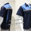 รหัส A103 : เสื้อช็อปแขนสั้นแบบกรมอกฟ้าคาดอกสะท้อนแสงเทากุ้นส้ม