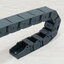 18 X 25 mm Cable Drag Chain R38mm ยาว 1M และ End Connectors 2-รูยึด (Semi-Enclosed)