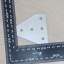 White T-90 degree joint plate 5-Hole สำหรับ Series 20 Alu Profile