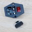 AC-01A Plug Socket 3 Pin Male AC250V พร้อมสวิทช์และฟิวส์ 10A