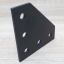 Black L-90 degree joint plate 5-Hole สำหรับ Series 30 Alu Profile