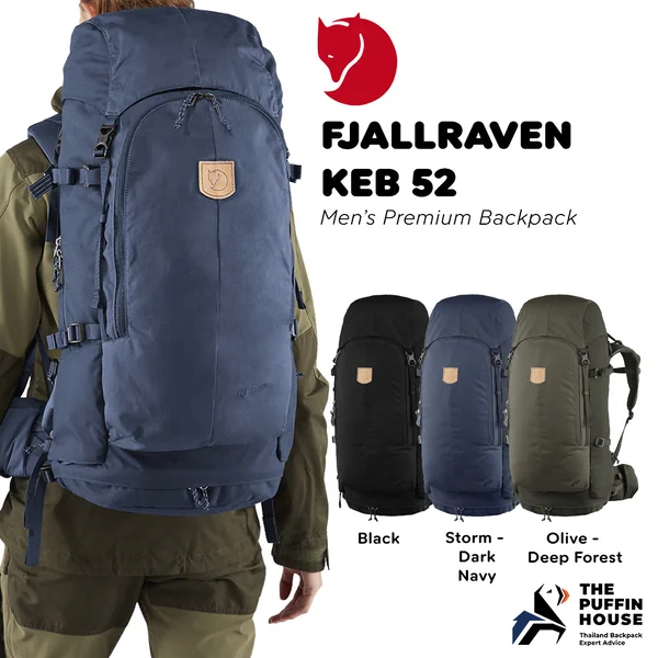 Fjallraven Keb 52 เป้เดินป่าแบบพรีเมี่ยมระบบหลังทำจากไม้ เปิดหน้าได้กว้าง ขนาด 52 ลิตร สำหรับผู้ชายโดยเฉพาะ image 6