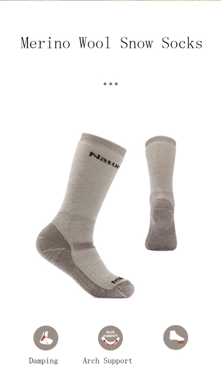 Nature Hike Merino Wool Snow Socks The Puffin House จำหน่ายอุปกรณ์